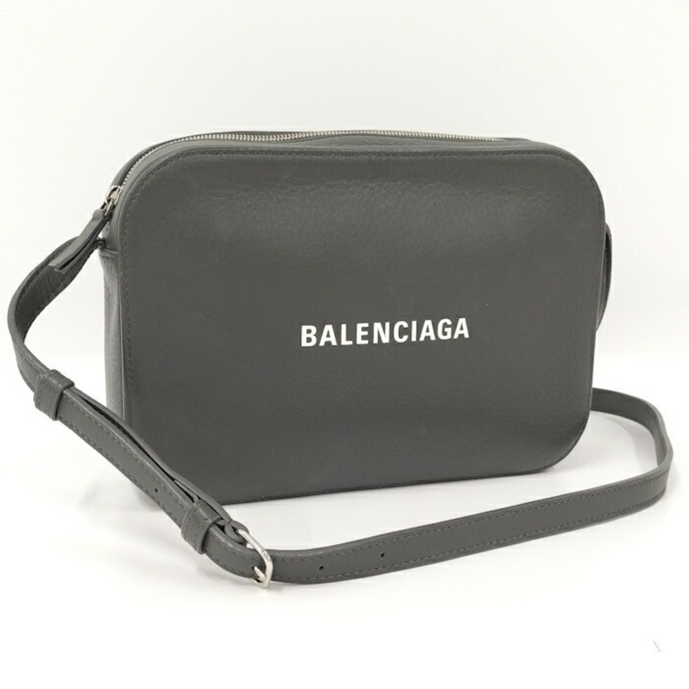 Balenciaga Everyday Camera Leather Shoulder Bag Gray